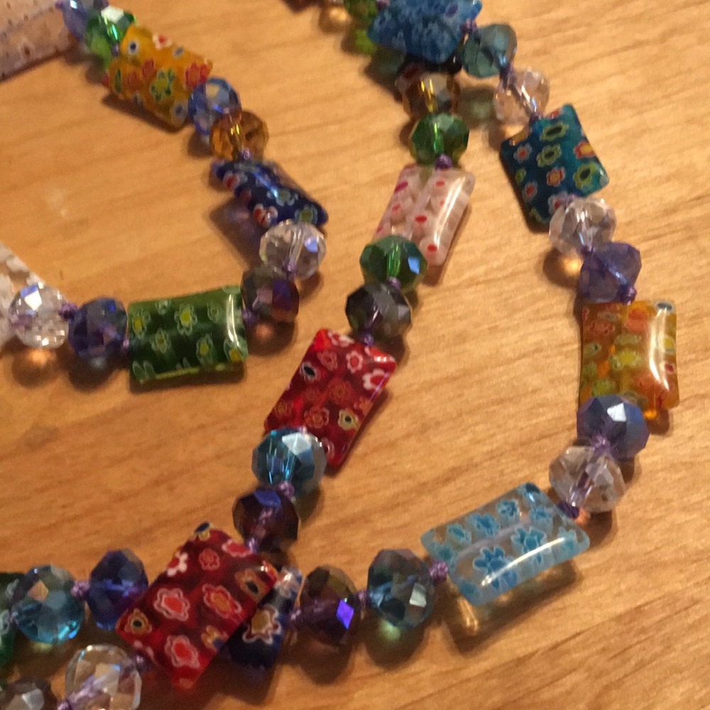 Millefiori glass bead necklace Sweet Romance NEW